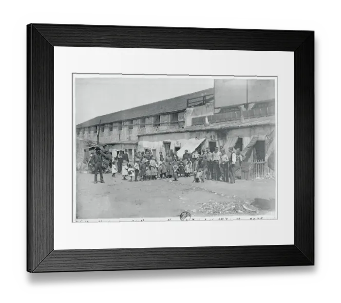 Framed Print : Workers Relaxing in Courtyard Framed Print : Workers Relaxing in Courtyard