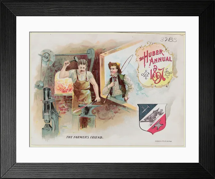 Framed Print : Farmer Visiting Blacksmith Shop Framed Print : Farmer Visiting Blacksmith Shop