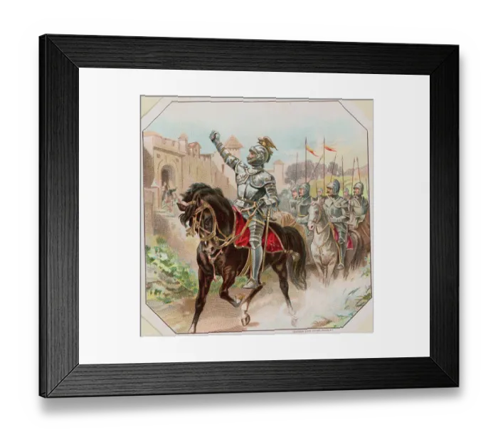Framed Print : Commercial Card for Liebig Company's Extract of Meat