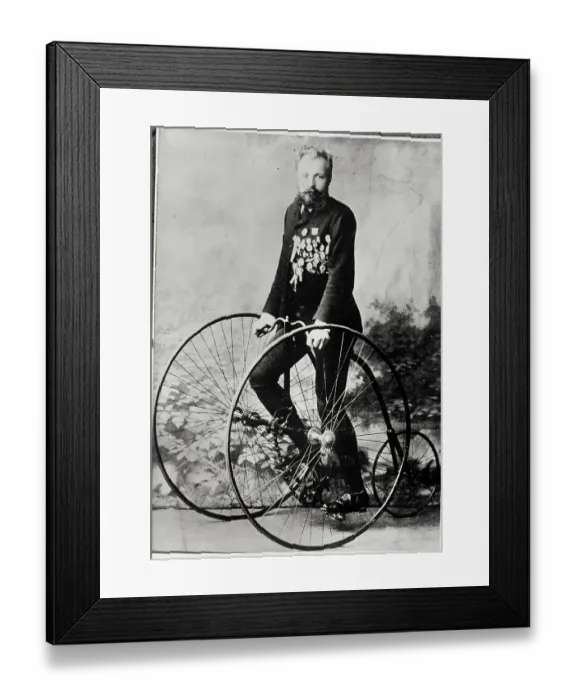 Framed Print : German Bicylist With Medals Framed Print : German Bicylist With Medals