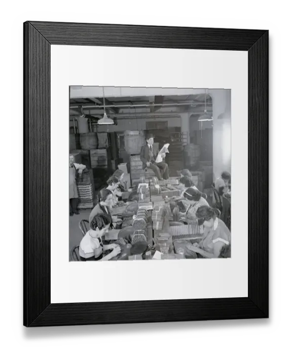 Framed Print : Man Reading Newspaper to Cigar Workers Framed Print : Man Reading Newspaper to Cigar Workers