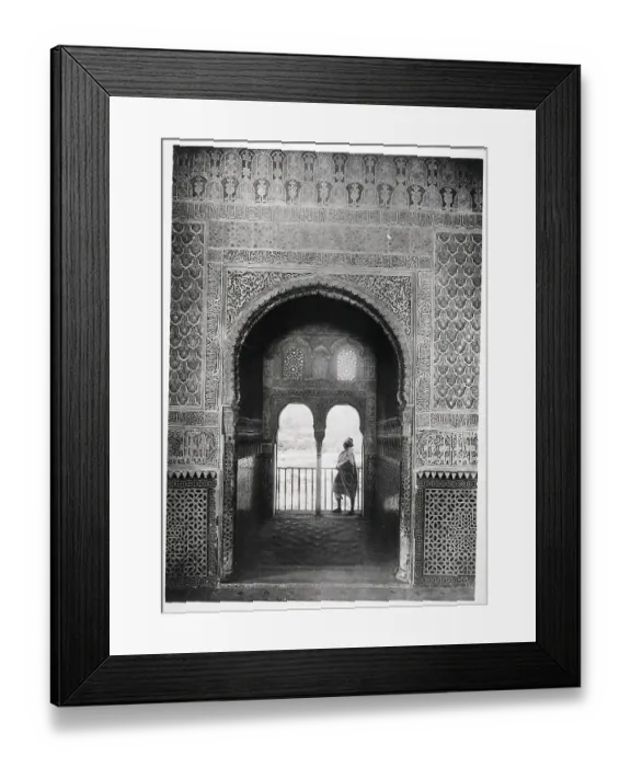 Framed Print : Man Standing By Terrace Of Muslem Design Framed Print : Man Standing By Terrace Of Muslem Design