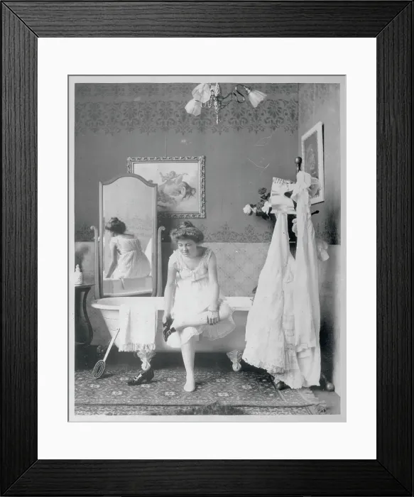 Framed Print : Woman Dressing Victorian Dressing Framed Print : Woman Dressing Victorian Dressing