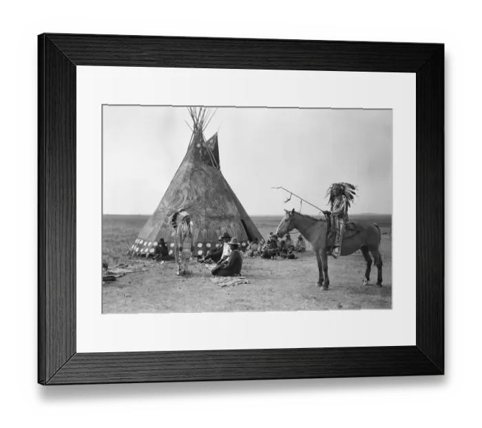 Framed Print : Native Americans Encampment on the Plains Framed Print : Native Americans Encampment on the Plains