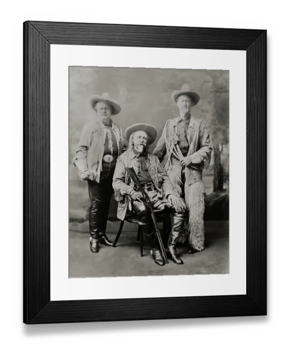 Framed Print : Pawnee Bill, Buffalo Bill, and Buffalo Jones Framed Print : Pawnee Bill, Buffalo Bill, and Buffalo Jones