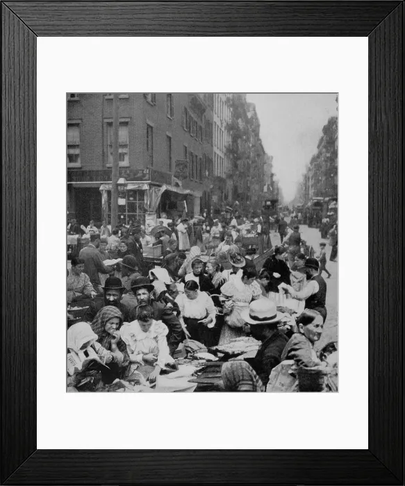 Framed Print : Immigrants on the Lower East Side Framed Print : Immigrants on the Lower East Side