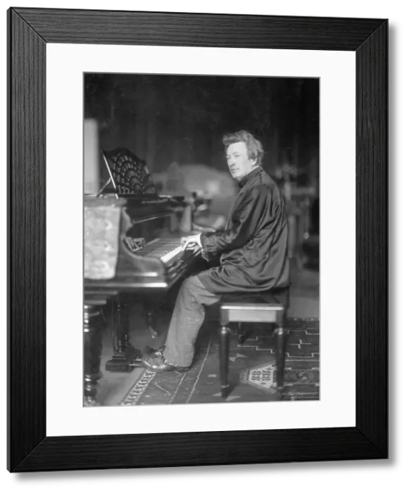 Framed Print : Pianist Ferrucio Busoni Posing at Piano Framed Print : Pianist Ferrucio Busoni Posing at Piano