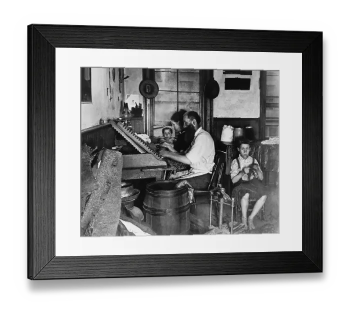 Framed Print : Cigar Maker at Work Framed Print : Cigar Maker at Work