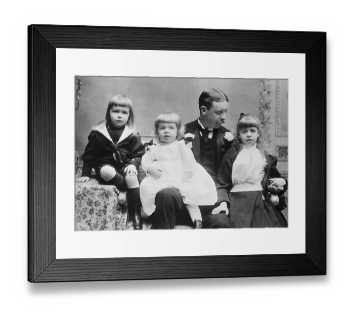Framed Print : Eleanor Roosevelt with Father and Brothers Framed Print : Eleanor Roosevelt with Father and Brothers