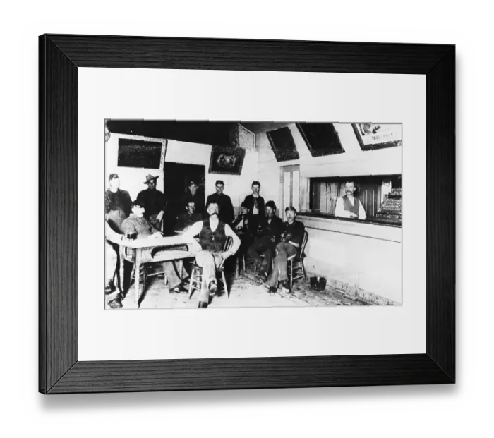 Framed Print : Early American Soldiers Relaxing at Canteen at Fort Keogh Framed Print : Early American Soldiers Relaxing at Canteen at Fort Keogh