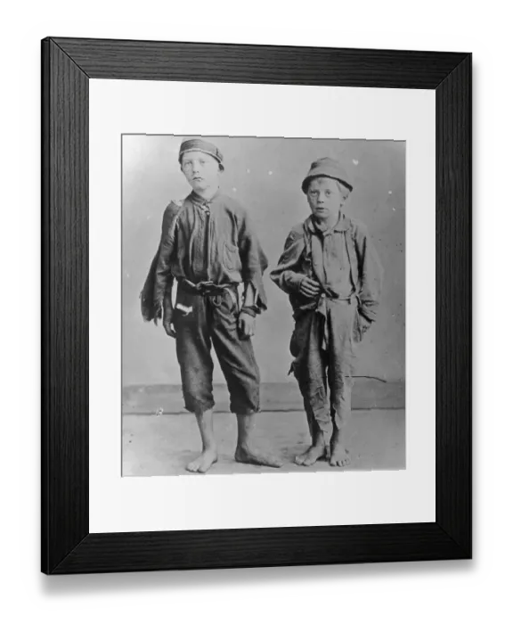 Framed Print : Homeless Boys in New York City Framed Print : Homeless Boys in New York City