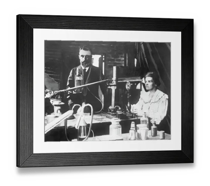 Framed Print : Chemists Pierre and Marie Curie in Laboratory Framed Print : Chemists Pierre and Marie Curie in Laboratory