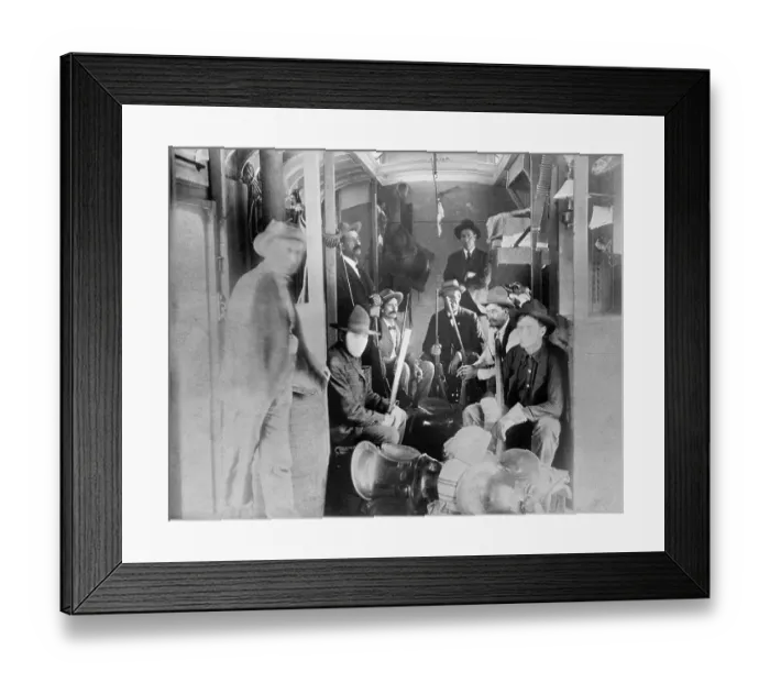 Framed Print : Sheriffs Posse Aboard Train Framed Print : Sheriffs Posse Aboard Train