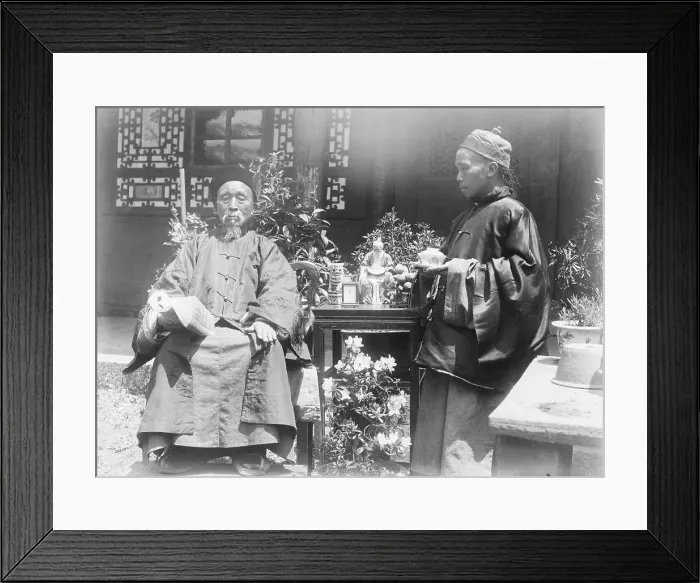 Framed Print : Chinese Man Being Served Framed Print : Chinese Man Being Served