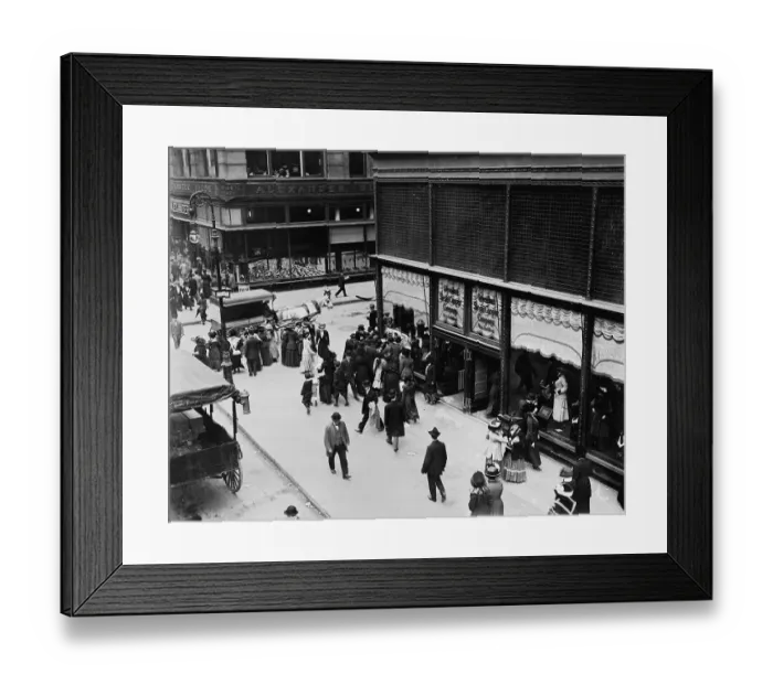 Framed Print : Crowd Outside Manhattan Store Framed Print : Crowd Outside Manhattan Store