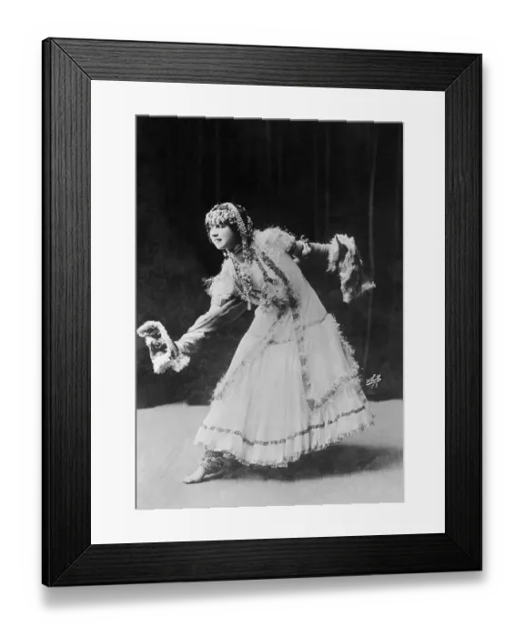Framed Print : Ruth St. Denis Dancing in Costume Leaning Forward Framed Print : Ruth St. Denis Dancing in Costume Leaning Forward