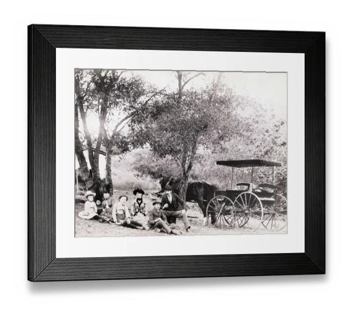 Framed Print : Family Enjoying Picnic Framed Print : Family Enjoying Picnic