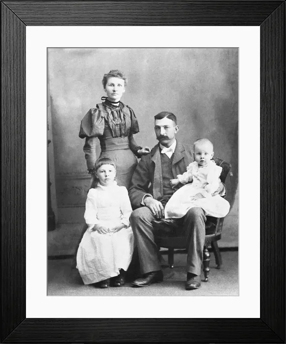 Framed Print : 19th Century Family Portrait Framed Print : 19th Century Family Portrait