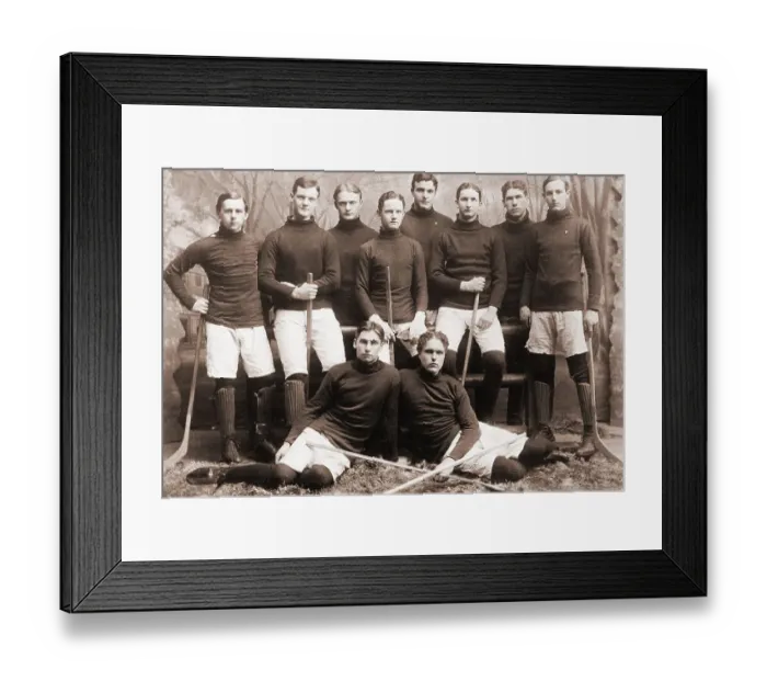 Framed Print : Hockey Team Posing Together Framed Print : Hockey Team Posing Together
