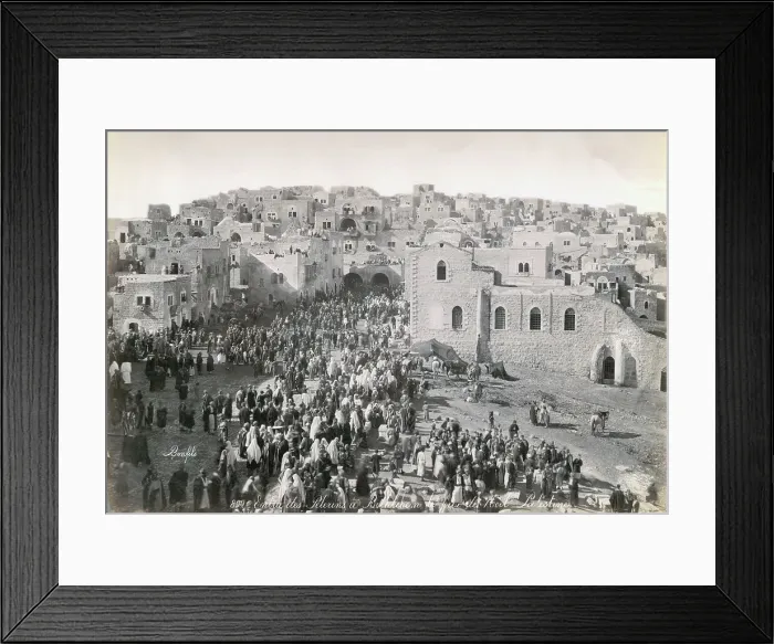 Framed Print : Pilgrims Arriving in Bethlehem Framed Print : Pilgrims Arriving in Bethlehem
