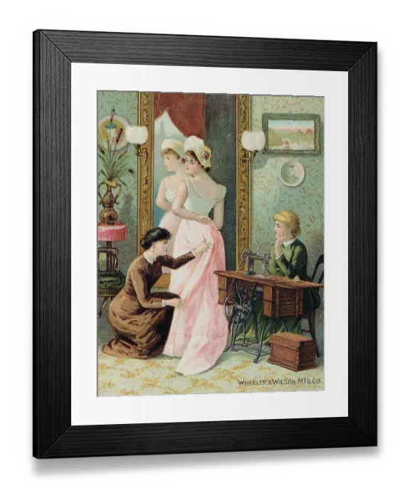 Framed Print : Commercial Card for Wheeler and Wilson's Sewing Machine Framed Print : Commercial Card for Wheeler and Wilson's Sewing Machine