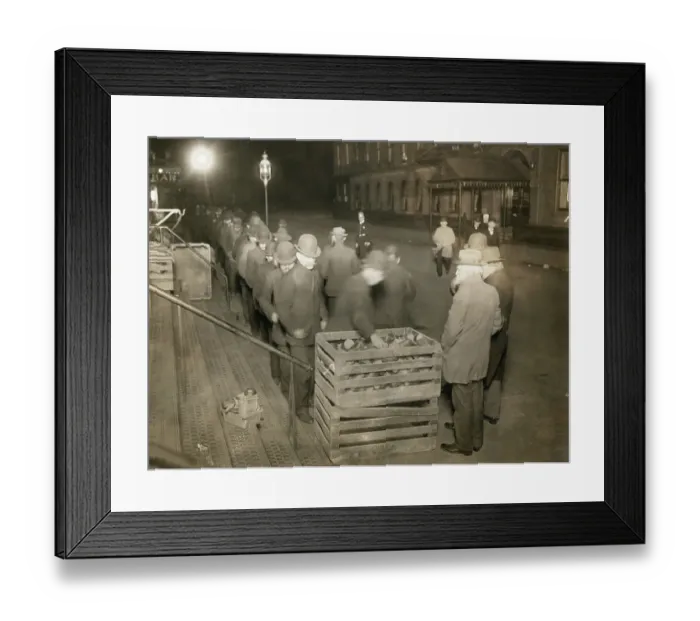 Framed Print : Bread Line During Depression Framed Print : Bread Line During Depression