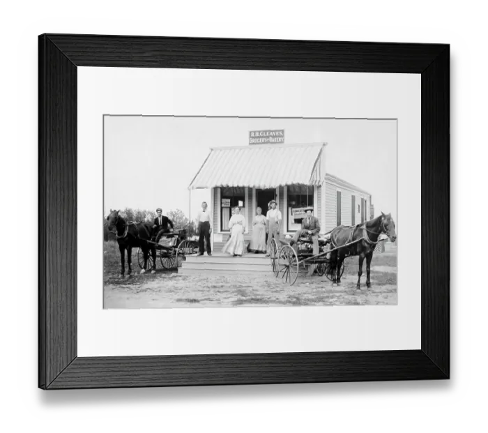 Framed Print : Exterior Of A Grocery Store In 1890 Framed Print : Exterior Of A Grocery Store In 1890