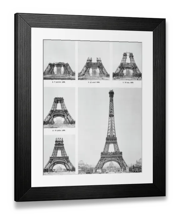 Framed Print : Construction of Eiffel Tower Framed Print : Construction of Eiffel Tower