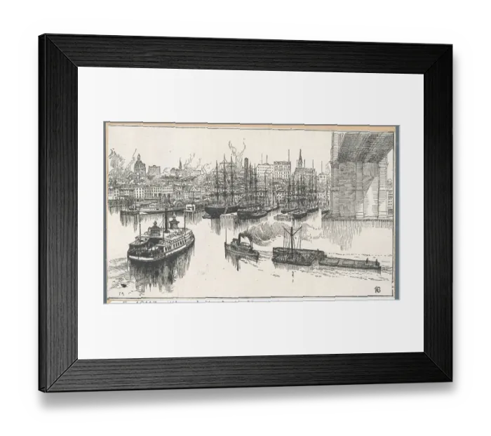 Framed Print : South Street Seaport in New York Framed Print : South Street Seaport in New York
