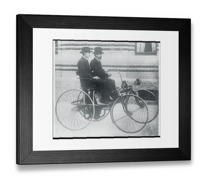 Framed Print : Men in Early Automobile Framed Print : Men in Early Automobile