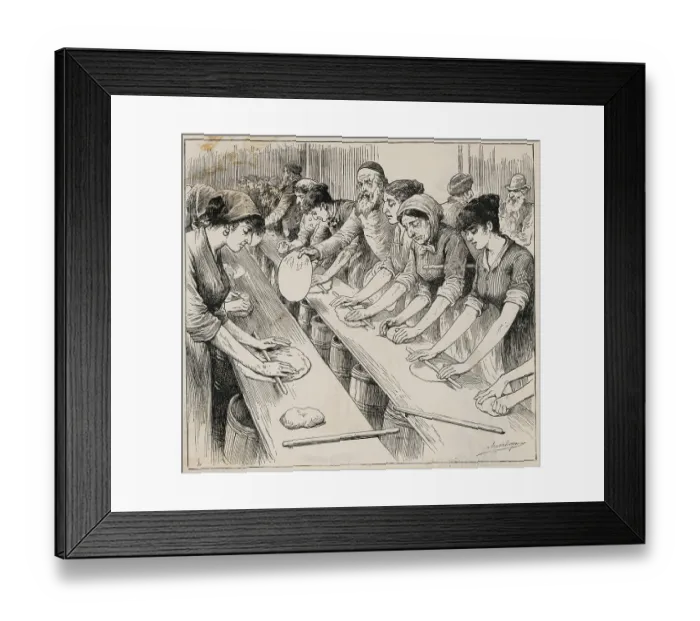 Framed Print : Bakers Making Matzos Framed Print : Bakers Making Matzos