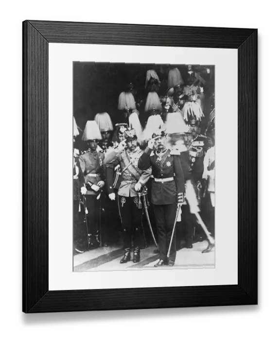 Framed Print : Wilhelm II and Emperor Joseph Salute