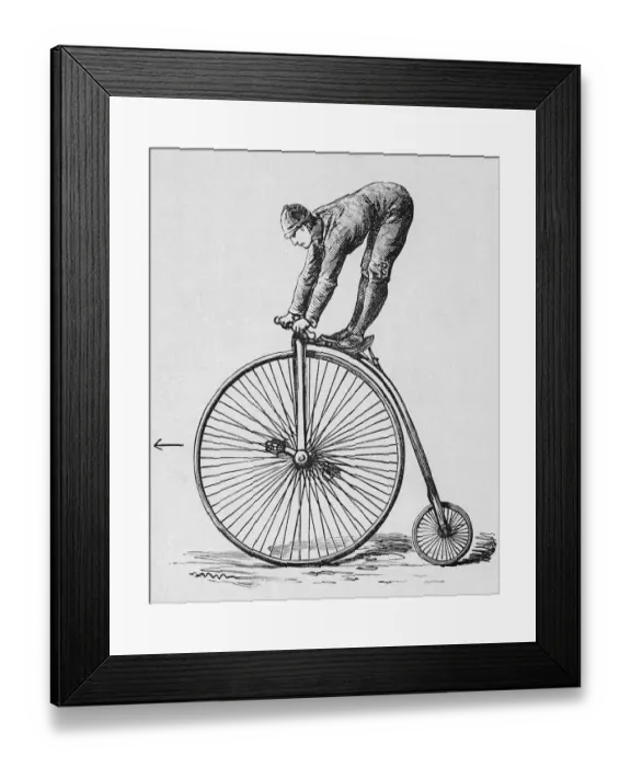 Framed Print : Acrobat Riding Bicycle Framed Print : Acrobat Riding Bicycle