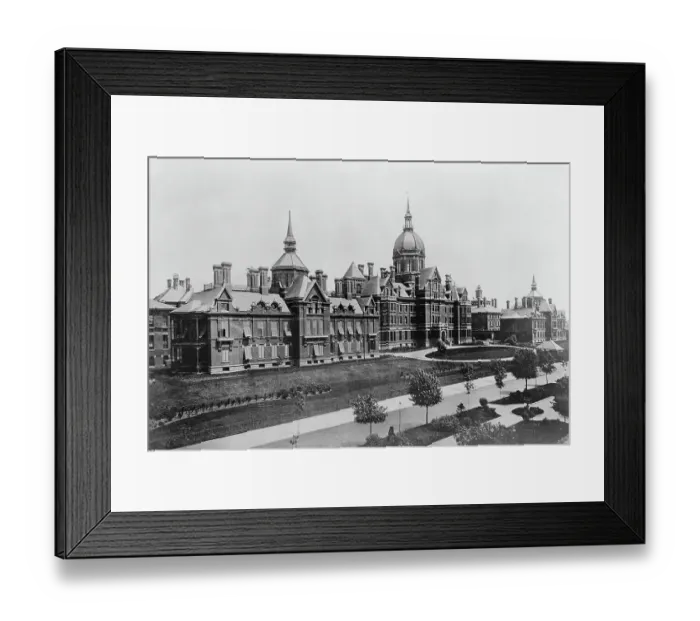 Framed Print : Exterior View of Hospital Framed Print : Exterior View of Hospital