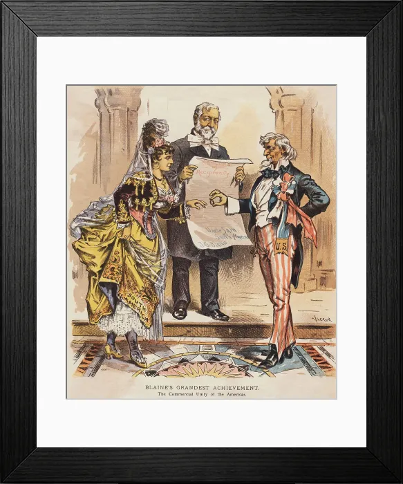 Framed Print : James Blaine Uniting the Americas Framed Print : James Blaine Uniting the Americas