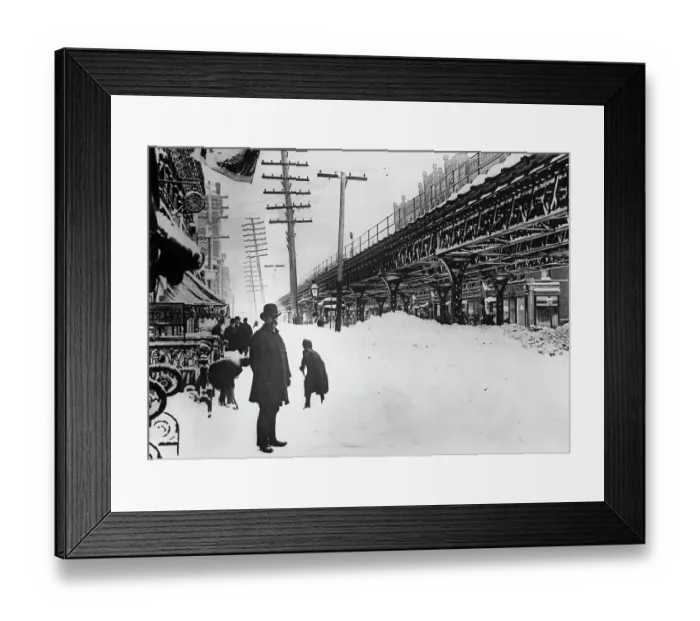 Framed Print : Great Blizzard Of 1888 Framed Print : Great Blizzard Of 1888