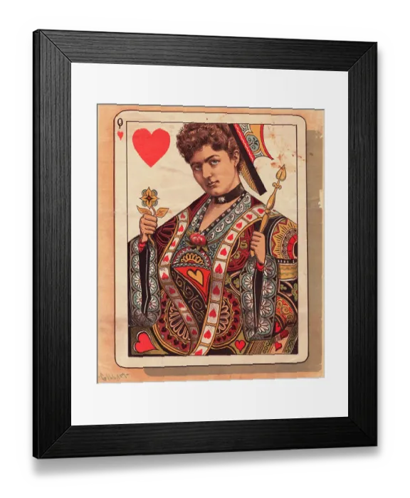 Framed Print : Grover Cleveland's Wife Francis on Playing Card Framed Print : Grover Cleveland's Wife Francis on Playing Card