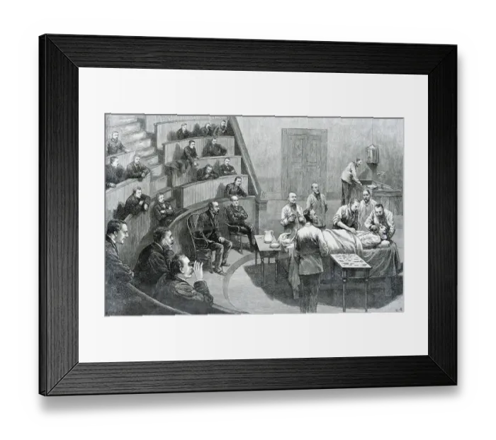 Framed Print : Instruction In Surgery In Ampitheater