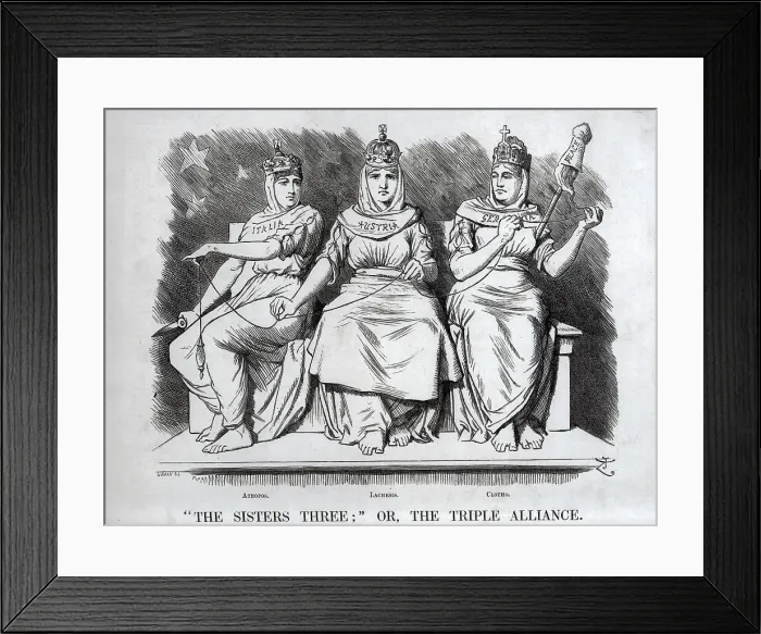 Framed Print : Caricature of the Triple Alliance Framed Print : Caricature of the Triple Alliance