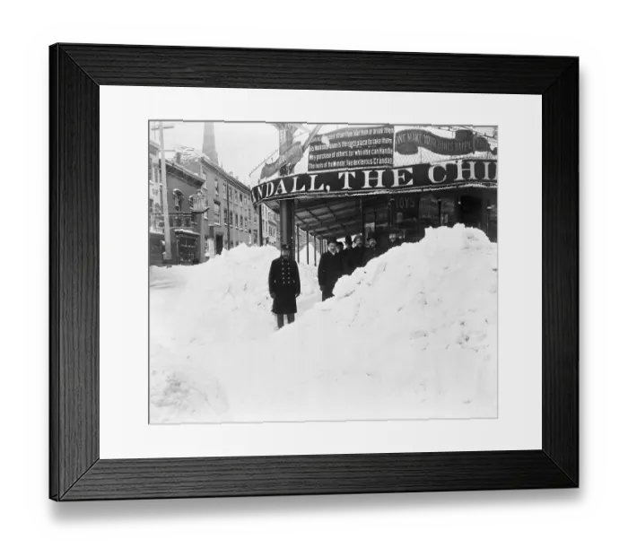 Framed Print : Store Hidden by Heavy Snowfall Framed Print : Store Hidden by Heavy Snowfall