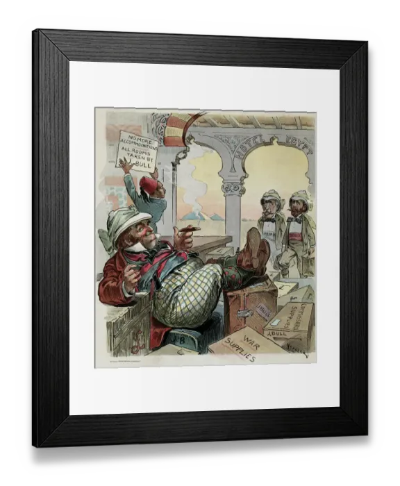 Framed Print : Political Cartoon on England's Domination of Egypt Framed Print : Political Cartoon on England's Domination of Egypt