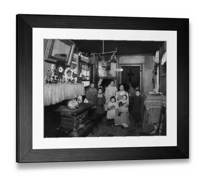 Framed Print : Immigrant Family In New Quarters