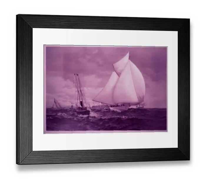 Framed Print : Painting of Yachting Race Framed Print : Painting of Yachting Race