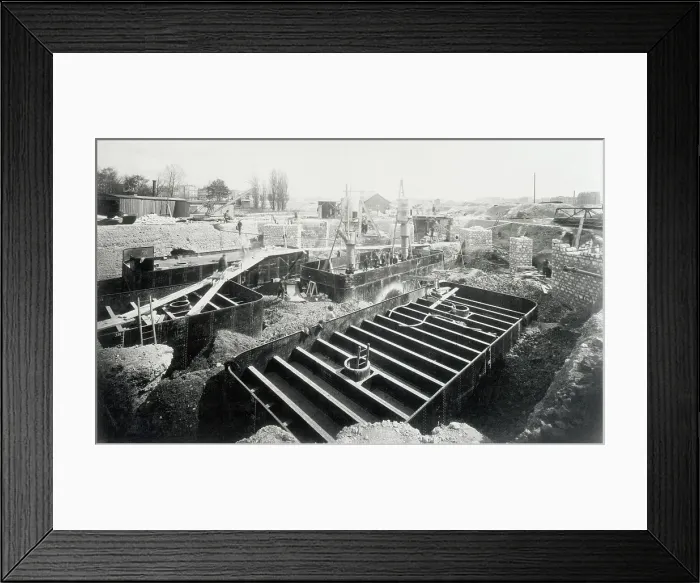 Framed Print : Preparing Foundation of the Eiffel Tower Framed Print : Preparing Foundation of the Eiffel Tower