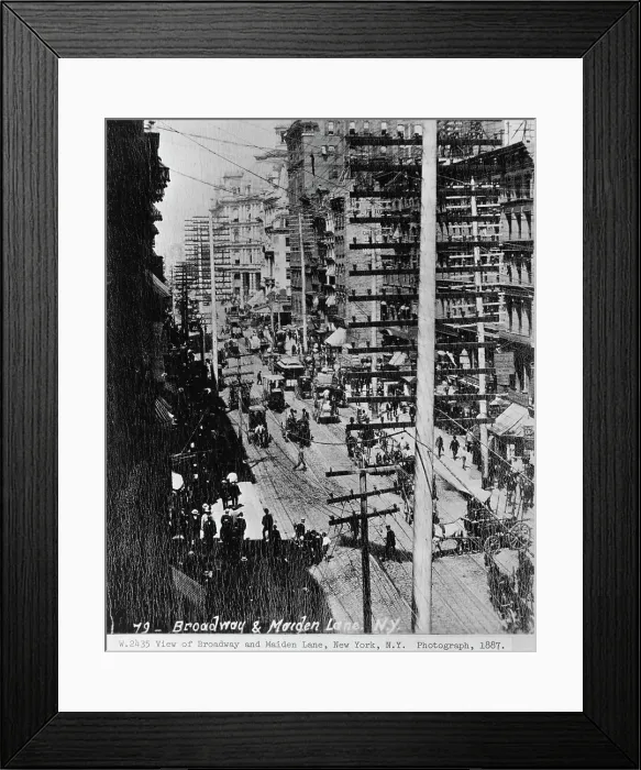 Framed Print : Broadway and Maiden Lane Framed Print : Broadway and Maiden Lane