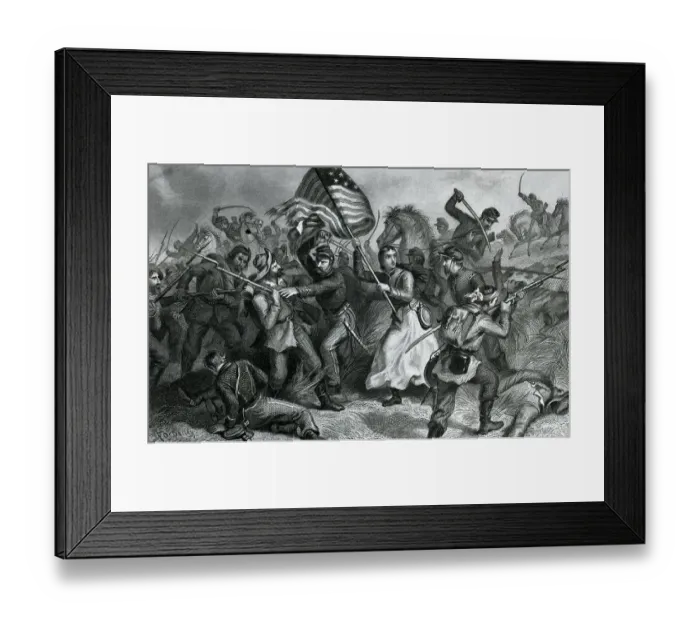 Framed Print : Michigan Bridget Carrying The Flag Framed Print : Michigan Bridget Carrying The Flag