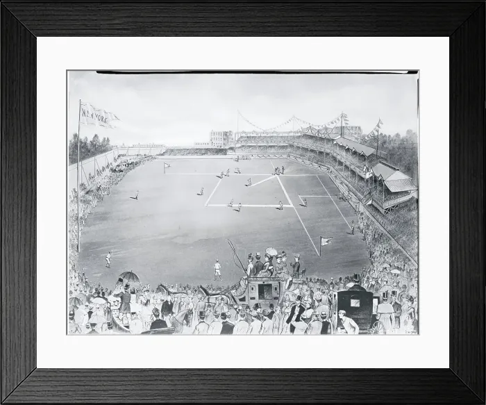 Framed Print : Baseball Game at Polo Grounds Framed Print : Baseball Game at Polo Grounds