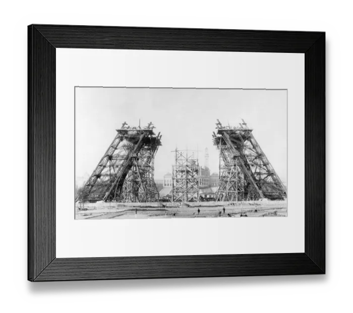 Framed Print : Eiffel Tower in Early Construction Stages Framed Print : Eiffel Tower in Early Construction Stages