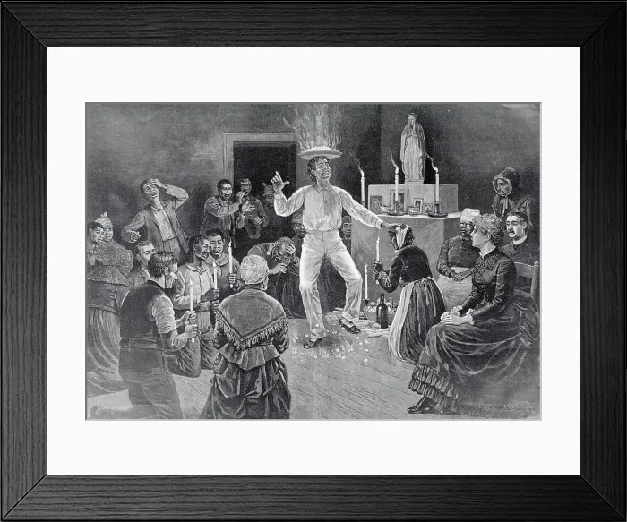 Framed Print : Man Performing Voodoo Dance
