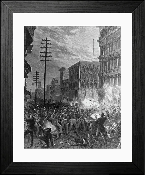 Framed Print : Rail Road Strike In Baltimore Framed Print : Rail Road Strike In Baltimore